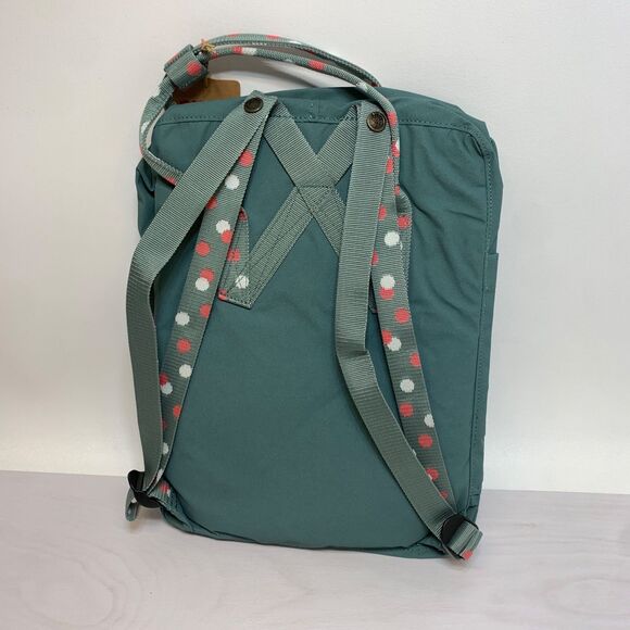 FJALLRAVEN Kanken Backpack Mini Frost Green-Confetti Pattern Seat Pad - Picture 3 of 6